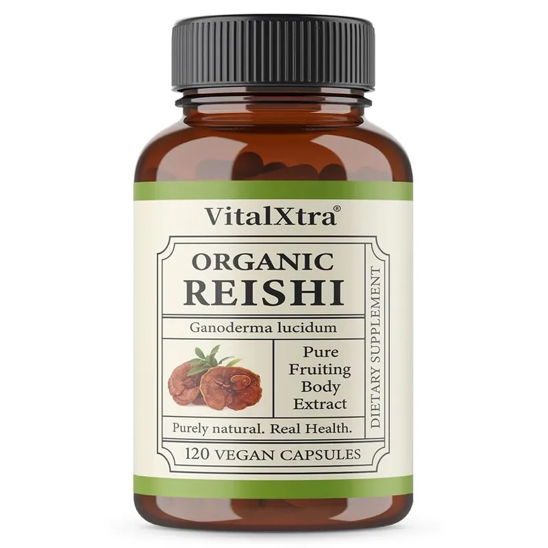 Reishi Paddestoelcapsules 1000 mg Ganoderma Lucidum Ondersteunt de gezondheid van het immuunsysteem Ontspanning Slaap en natuurlijke energie Veganistisch Niet-GMO