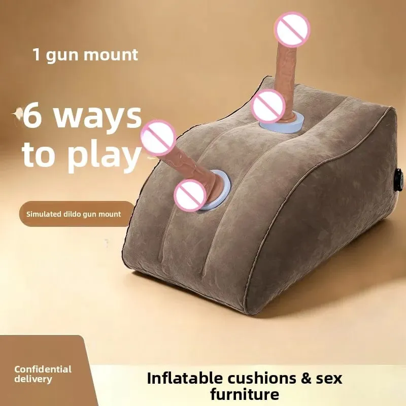 Simulated dildo soft meat electric silicone fake penis fake cow cow sex toy inflatable multi posture air cushion liberates hands — image 2