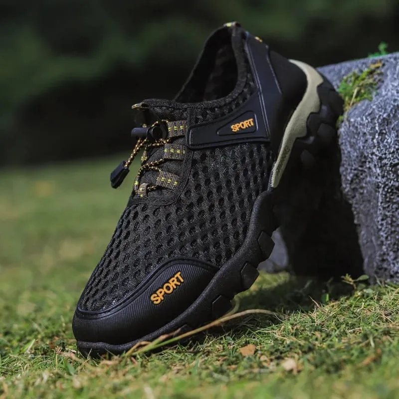 Men Casual Footwear Spring Summer Breathable Mesh Sneakers Outdoor Beach Swim Walking Shoes Lightweight Sport Running Shoes