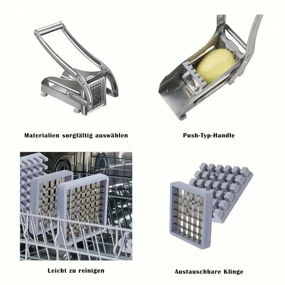 Vegetable Cutter French Fry Cutter Stainless Steel Fruit Cutter French Fry Chopper Potato Slicer Vegetable Chopper Onion Chopper Food Chopper Chopper For Potatoes Carrots Cucumbers Kitchen Supplies Kitchen Gadgets Kitchen Accessories — image 6