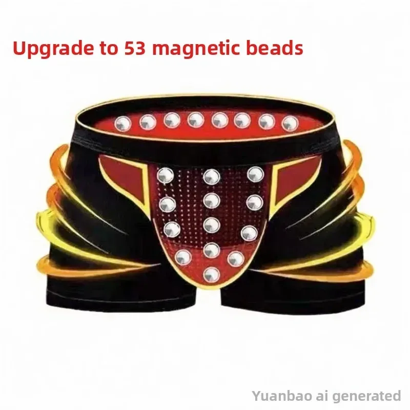 Upgraded 53 Magnets Boxer Briefs for Men Magnetic Therapy Pain Relief Blood Circulation Brazilian Underwear Size L to 5XL