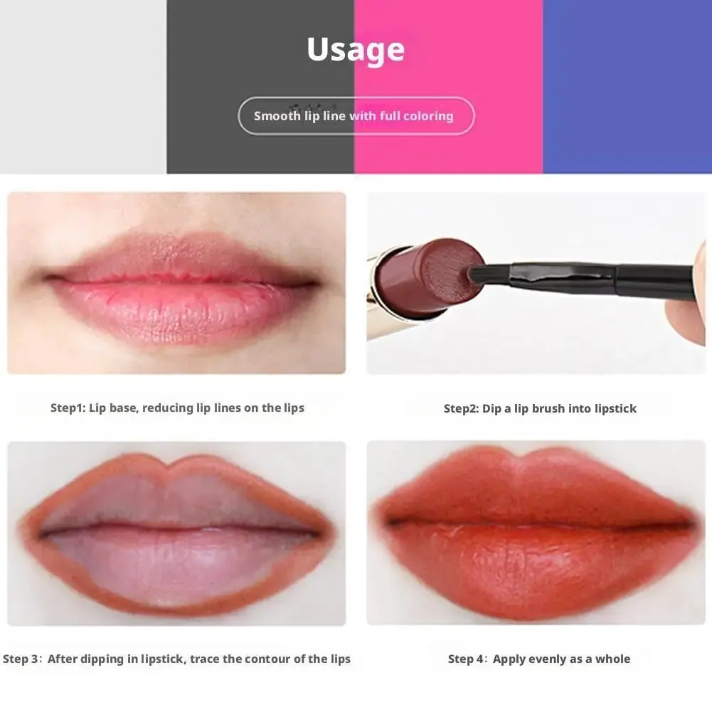Makeup Lip Brushes Lipliner brushes Black with Cap Retractable Lipstick Brush Travel Portable lip scrub brush Gloss Makeup Brush — image 6