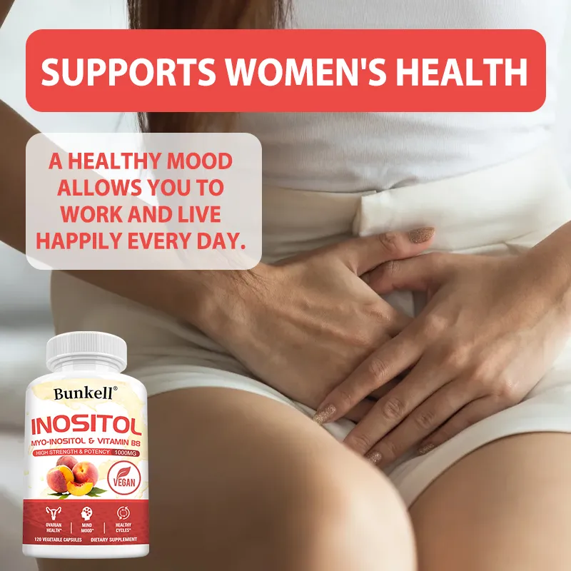 1000mg Inositol Capsules Daily Women’s Wellness Supplement Support Body Balance Metabolism & Mood Relaxation Vegan Non-GMO