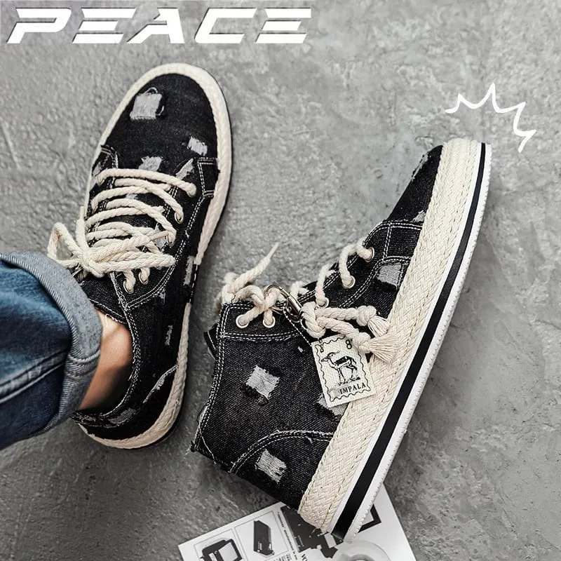 Men's Lightweight High-Top Canvas Sneakers Outdoor Casual Sports Shoes for Men — image 3