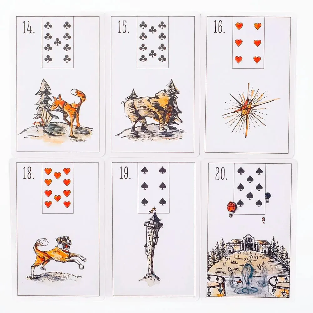 Talvez Lenormand 52 cartas baralho - tarô de adivinhação do destino para iniciantes para jogo de tabuleiro de festa de adivinhação 9,7x6,3cm — image 5