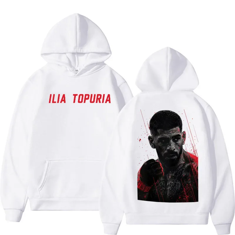 Ilia Topuria El Matador Vintage Graphic Hoodies Men's Clothing Violence Aesthetic Sweatshirts Casual Fleece Pullovers Streetwear — image 7