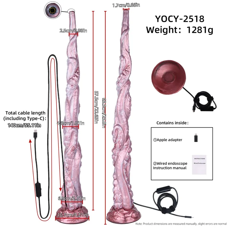Silicone Long Anal Plug with Smart Endoscope Function G Spot Deep Stimulate Sex Toys Camera LED Light Body Exploration — image 8