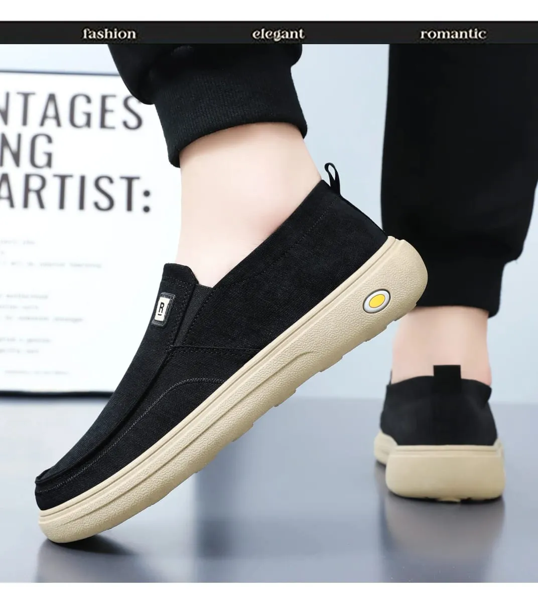 Quality of Fabric Shoes for Men's Summer Flat Casual Canvas Shoes Lightweight and Breathable Men's Shoes — image 6