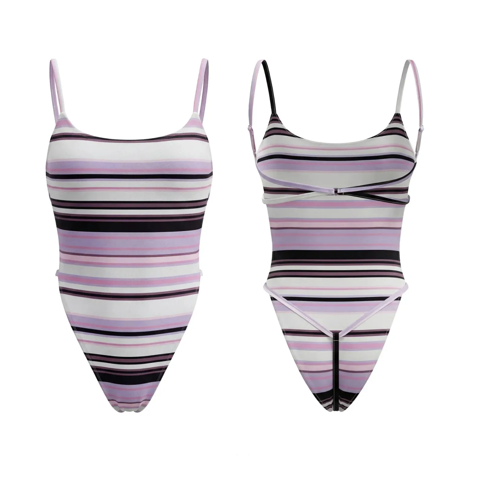 Women's Backless Sleeveless Bodysuits Stylish Dots Print Tank Romper Spaghetti Strap Sexy Club Summer Body Top Shirts — image 11
