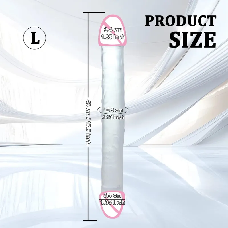 Long Double Ended Dildo Lesbian Tools Realistic Penis Female Masturbator Fake Dick Vaginal Anal Adult Sex Toys For Women Men — image 9