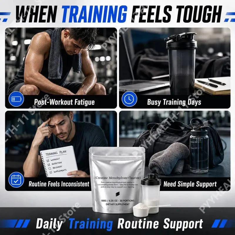 Creatine Monohydrate + Taurine Powder for Daily Sports Physical State Support Fine Quick Dissolving Mix 180g (30 Portions) — image 4