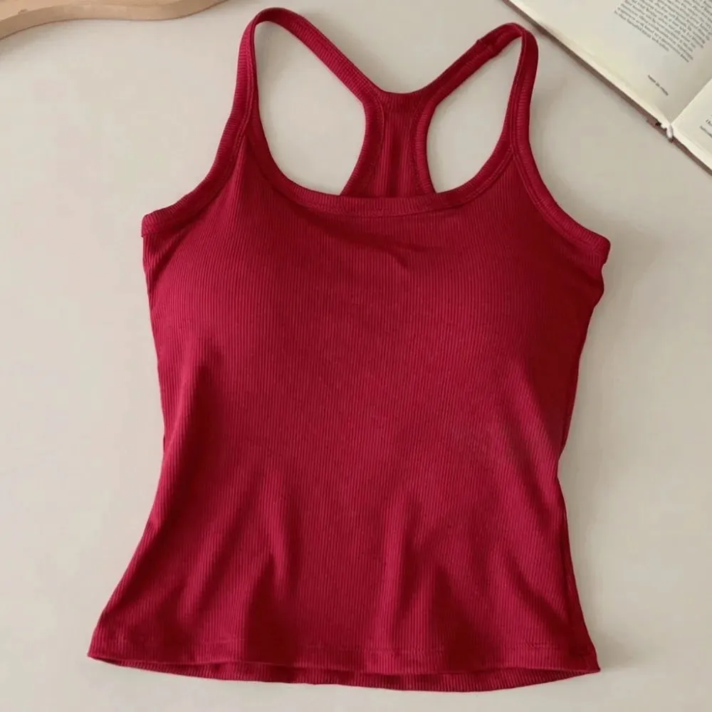 Wide Shoulder Straps Hollow Vest Comfortable H-Shaped Back Breast Small Camisole Slim Design Elastic Thin Tank Tops — image 10