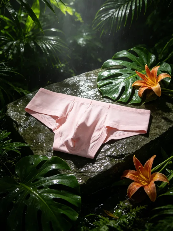 Basic Versatile Mens Briefs Vertical Textured Solid Elastic Hip Wrap Low Rise Breathable Commute Casual Mens Underwear