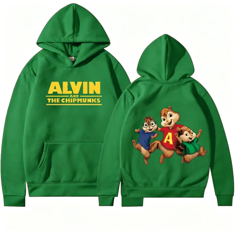 Alvin and The Chipmunks 2026 Fashion Unisex Casual Sportswear Men's Hoody Alvin Chipmunk Halloween Costume Women's Pullover Tops — image 3