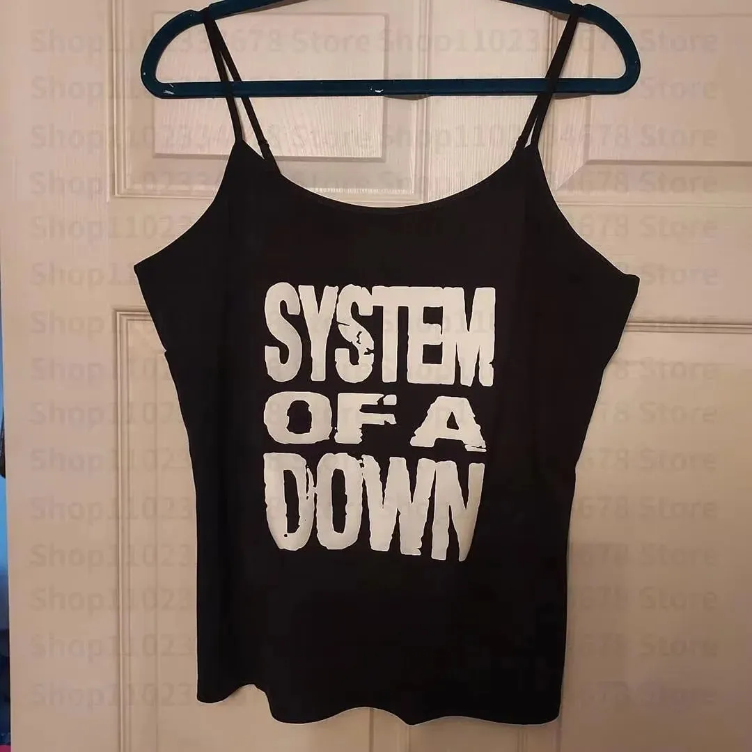 Pambabaeng Gothic Spider Web Print Cami Tank Top na walang manggas na Spaghetti Strap Y2K Slim Cropped Camisole Dark Punk Streetwear Tops — image 7