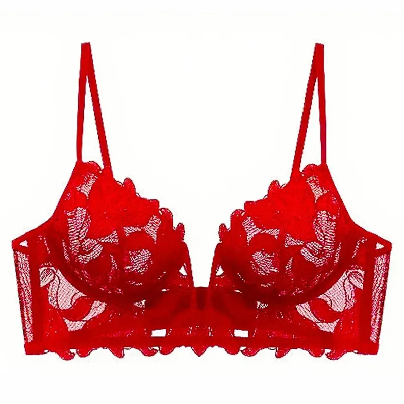 Women Lace Lingerie Set Elegant Sexy Bra Set See Through Underwear Ventilate Ladies Bra and Panty Set — image 11