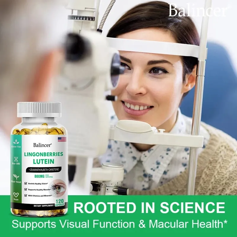 Capsules de lutéine Balincer avec supplément diététique de vitamine zéaxanthine pour le soutien de la santé oculaire 120/60/30 gélules faciles à avaler — image 4
