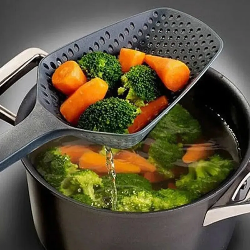 Strainer Spoon Large Funnel Fried Food Strainer Vegetable Food Water Filter Portable Home Kitchen Cooking Tools — image 1