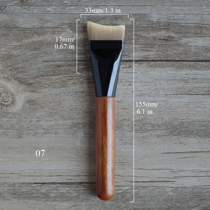 African Rosewood Handle Handmade Makeup Brushes 1pc Snow Fox Goat Hair Face Powder Blush Eye Shadow Brush Synthetic Makeup Brush
