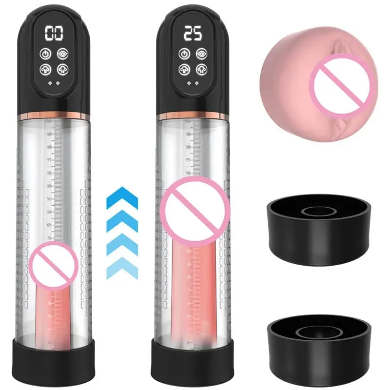 IPX7 Waterproof Electric Penis Pump Suction Penis Extender Dick Enlarger Vacuum Penis Enlargement Masturbator Sex Toys for Men — image 5
