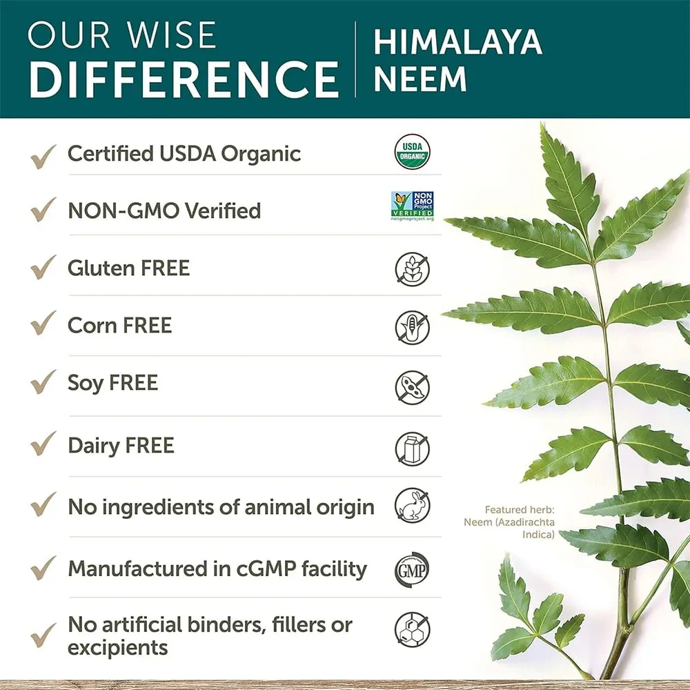 Kapsul Neem Organik - Suplemen Jerawat Herbal yang Mendukung Kulit Jernih dan Detoksifikasi - Vegan Non-GMO Bebas Gluten — image 6