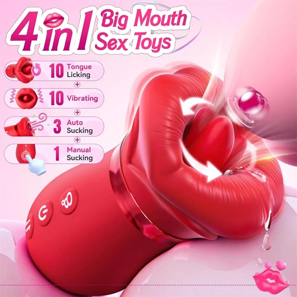 Sex Toys for Women Tongue Licking Breast Sucking Vibrator G-spot Nipples Clitoris Stimulation Female Masturbator Adult Supplies — image 2