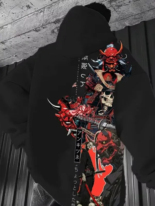 Japanese Anime 3d Print Hoodie Men Women Fashion Sexy Samurai Tracksuit Casual Hoodie Sweatshirt Autumn Winter Clothes Y2k Coat — image 6