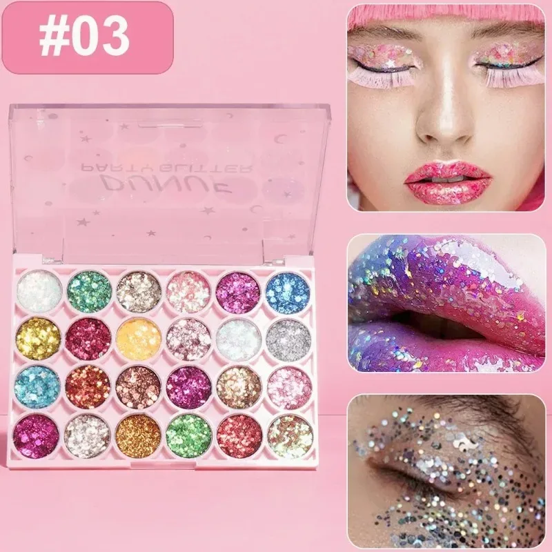 24 Colors Body Face Glitter Gel Palette Multifunctional Waterproof Eye Hair Loose Sequins Eyeshadow Party Deco Makeup Cosmetics — image 8