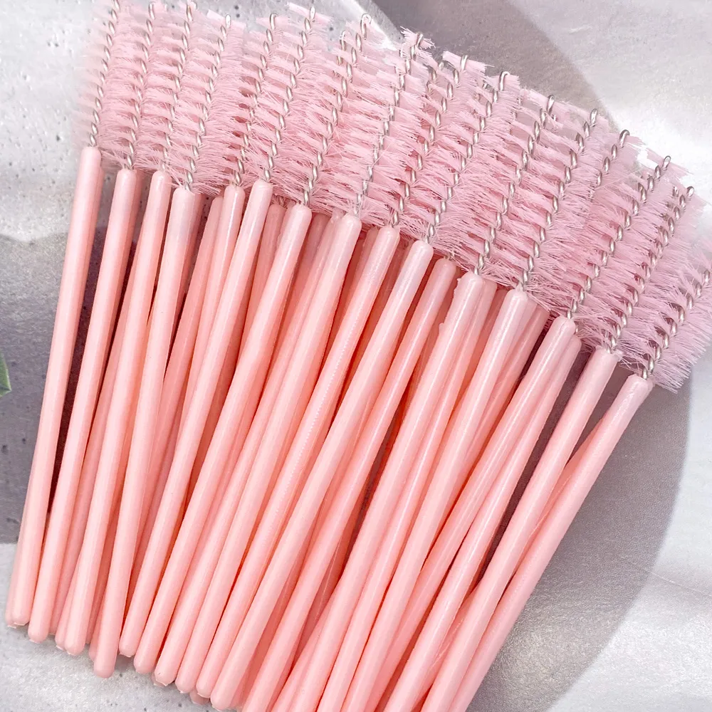 Zanse 50/500 قطعة فرش رموش الحواجب رمش Spoolies عصي الماسكارا قضيب لتمديد رمش ماكياج أداة — image 2