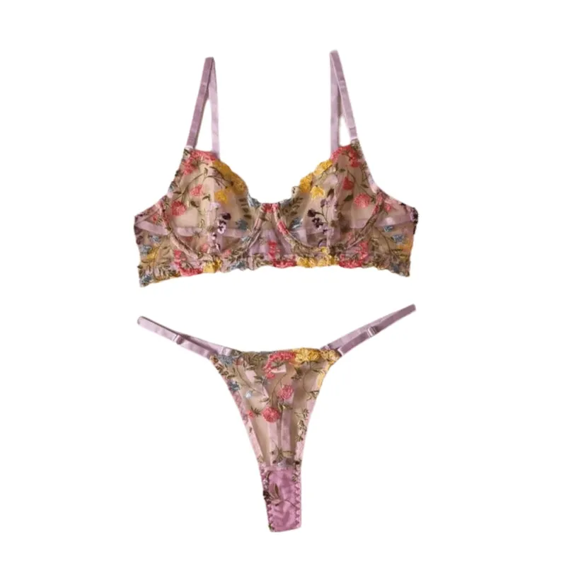 Bohemia Transparent Lingerie Set Ultra-thin Push Up Panties Bra Set Elegant Bra Suit Valentine's Day — image 7