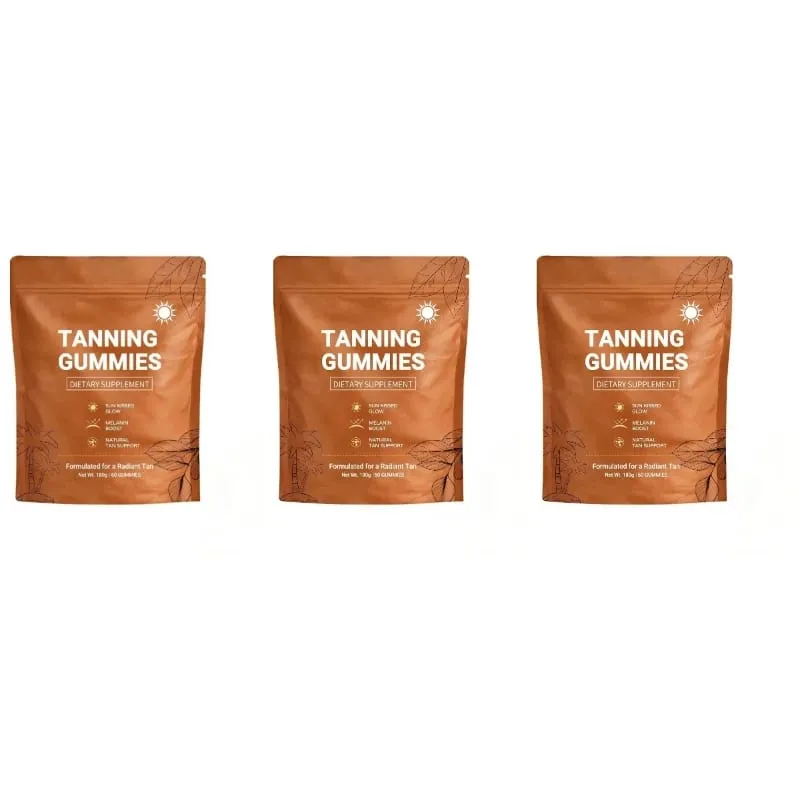 Tanning Gummies til kvinder Solfri Bronzing Glow Support Vegansk Sukkerfri Ikke-GMO Astaxanthin & Lycopen 60 Antal — image 8