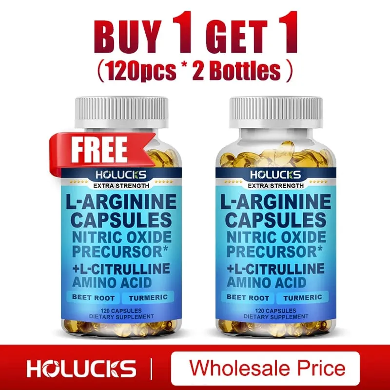 L-Arginine Capsules with L-Citrulline - Nitric Oxide Supplement for Performance Endurance and Muscle Support Vegan Non-GMO — image 9