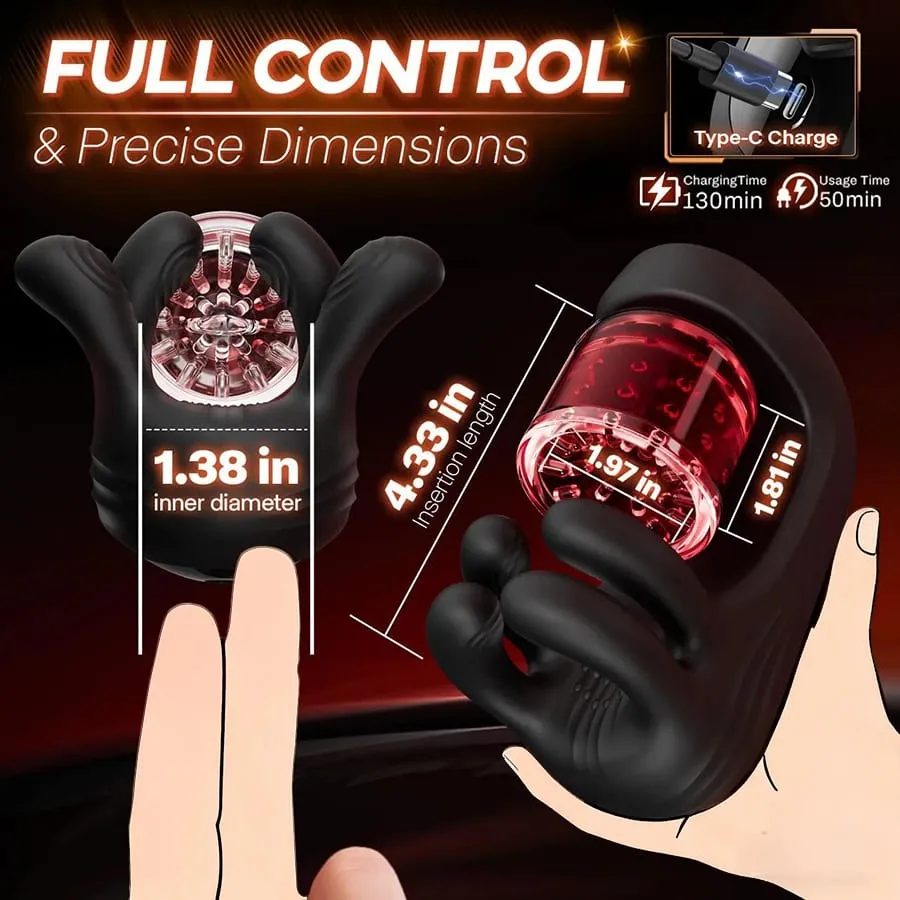 9 Biting Rotating Modes Blowjob Sex Machine Stroker for Training Stimulation Increase Endurance Adult Sex Toys for Men Pleasure — image 5