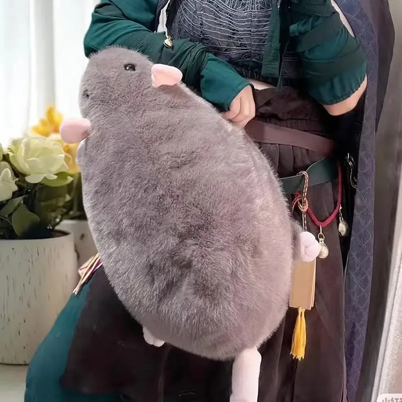 1Pcs 35/50/90cm Cartoon Flower Branch Rat Soft Oversized Animal Figure Cute Simulation Big Mouse Plush Toy Pillow Birthday Gift
