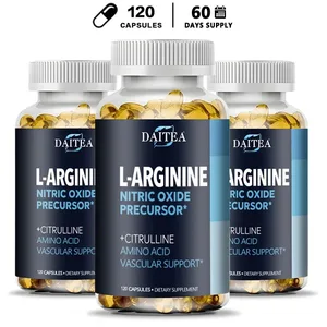 Daitea L-Arginine Supplement - For energy strength and endurance support during exercise | Muscle Mass Non-GMO