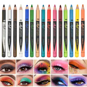 Bolígraf delineador de llavis de 15 colors negre blau multicolor metàl·lic brillant nacarat acabat mat punk estil fumat Bolígraf de maquillatge d'ulls