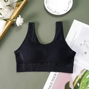 Női felsők Utcai ruházat Push Up Vágott felső női társalgó egyszínű, alkalmi szexi fehérnemű, vezeték nélküli, camisole divatos lány