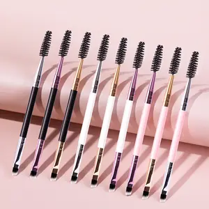 Soft Eyebrow Brush แปรงขนตา 2 in 1 Professional Contouring Eye Brow อายไลเนอร์แปรงแต่งหน้า Eyes Blending แปรงเครื่องสำอาง