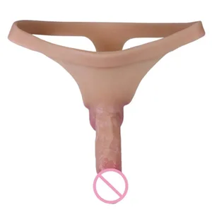 Silikone Strap on Dildo Til Lesbisk Gay Genanvendelig Hul Penis Sleeve Hud Følelse Dildo Bukser Strapon Penis Sexlegetøj til mænd 18