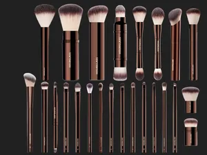 Hourglass – ensemble complet de 23 pinceaux de maquillage de luxe, poils synthétiques doux, manche en métal, ensemble complet de pinceaux cosmétiques, pochette gratuite