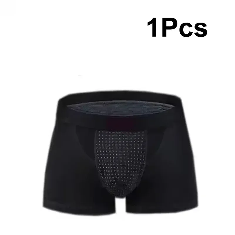 1 szt. Męskie bokserki do terapii magnetycznej oddychająca wygodna bielizna z 22 magnesami zdrowotnymi do krążenia krwi rozmiar L-6XL
