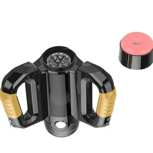 Automatic Male Masturbator Sex Toy with 10 Thrusting & Rotating Penis Pump Male Stroker Adult Toy Double Handle Sex Machine