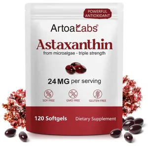 Astaxanthin Softgels 24mg Triple Strength Antioksidan Perkasa Kesihatan Mata Menyokong Mikroalga Bebas Soya Bebas Gluten 120 Kiraan