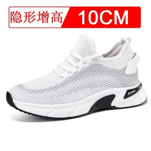 Zapatos Alzados Invisibles Realce 8cm. Zapatos deportivos de tela de malla transpirable que aumentan el interior para zapatos de hombre talla 6 cm
