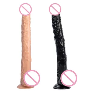 นุ่มสมจริง PVC Dildo ดูดถ้วยกันน้ำ Veined อวัยวะเพศชายยืดหยุ่นช่องคลอด Anal Sex ของเล่นหญิง Masturbator ผู้ใหญ่รายการ