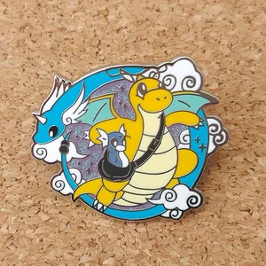 Anime Pokemon Charmander Emalje Pins Saml Kawaii Dinosaur Metal Tegnefilm Broche Rygsæk Hat Taske Krave Lapel Badges