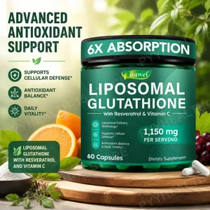 Bağışıklık ve Antioksidan Desteği için Resveratrol C Vitamini Riboflavin ve Selenyum içeren Lipozomal L-Glutatyon Kapsülleri 60 Sayısı
