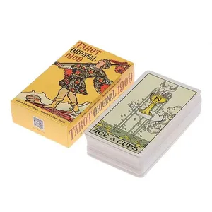 The Rider Waite Smith 1909 Tarotkort Oracle Deck för nybörjare Engelska Spanska Klassisk Divination Edition Spela spel