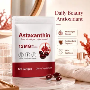 Astaxanthin Softgels Triple Strength จากสาหร่ายขนาดเล็กรองรับการสูงวัยอย่างมีสุขภาพดีส่งเสริมคอลลาเจนรองรับ Skin Barrier 120 Softgels