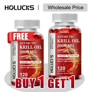 Buy 1 Get 1 Free! Pure Antarctic Krill Oil 2000mg Supplement na may Astaxanthin para sa Heart & Brain Health Healthy Aging Non-GMO